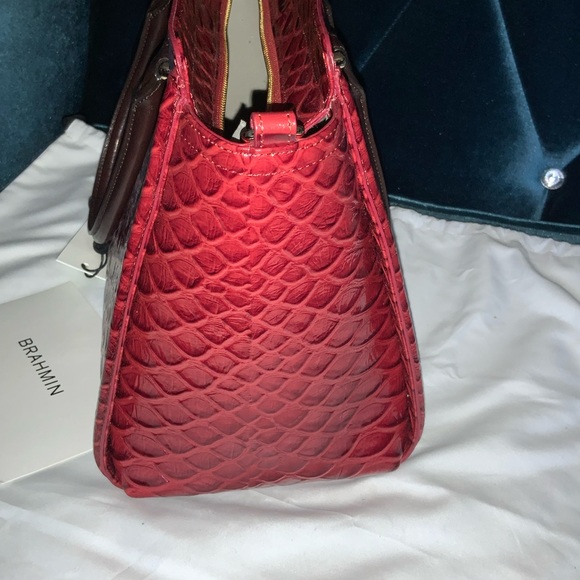 Brahmin Harper & Wallet in Scarlet Vardo - Picture 7 of 11